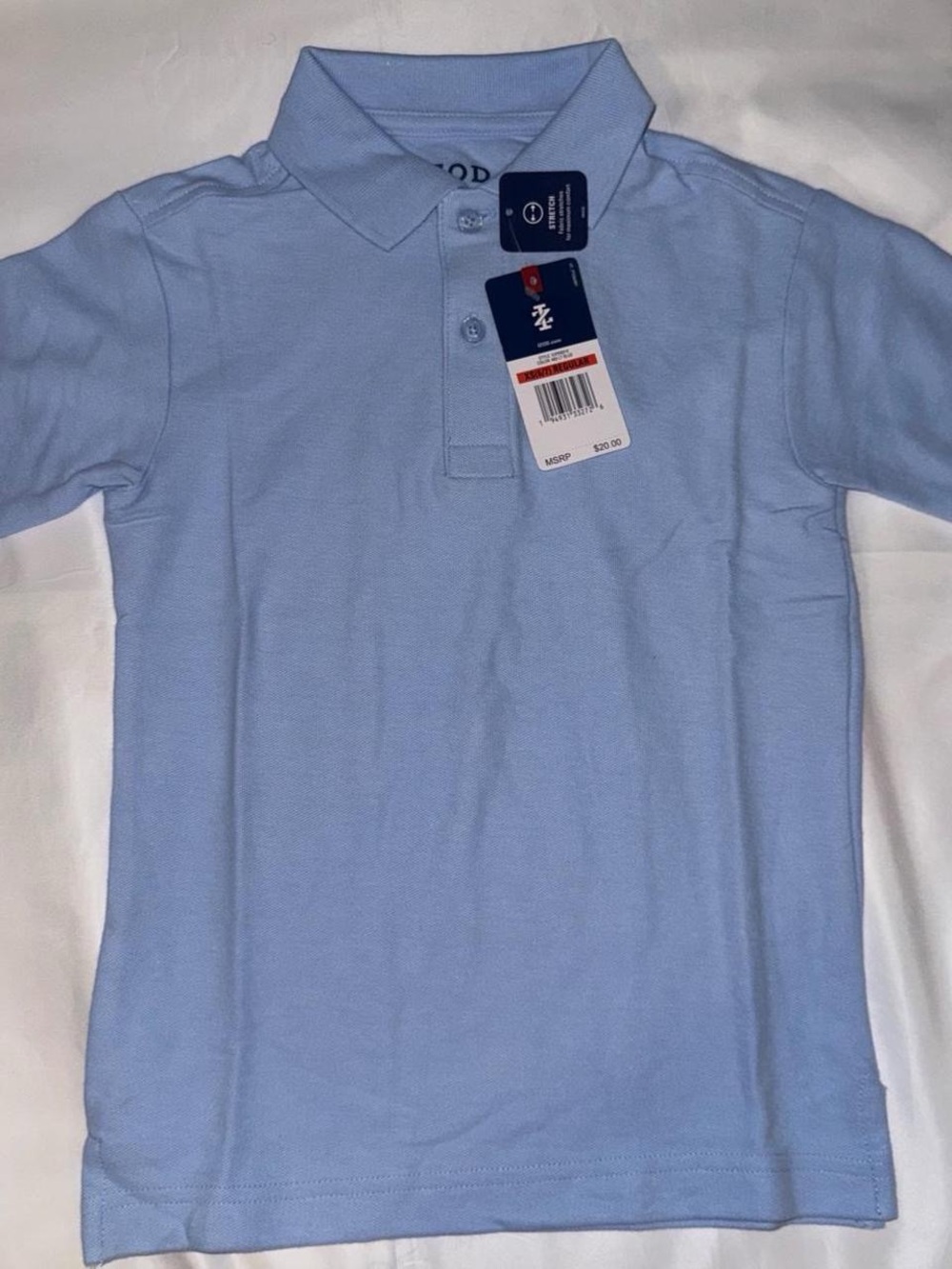 NWT IZOD Kids Blue Polo Uniform Shirt
Size XS 6/7